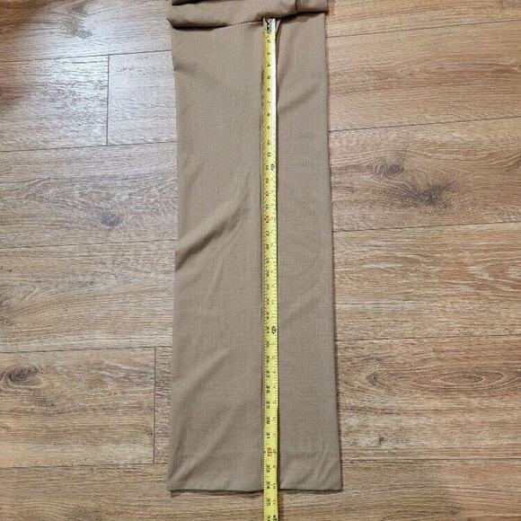 St John Career Pants Flat Front Women's Sz 6 Classic Lightweight Workwear Tan - Picture 11 of 14